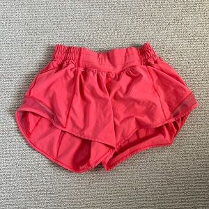 cute lululemon coral shorts